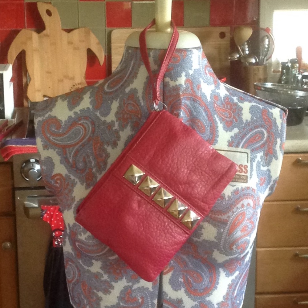 Hot pink clutch